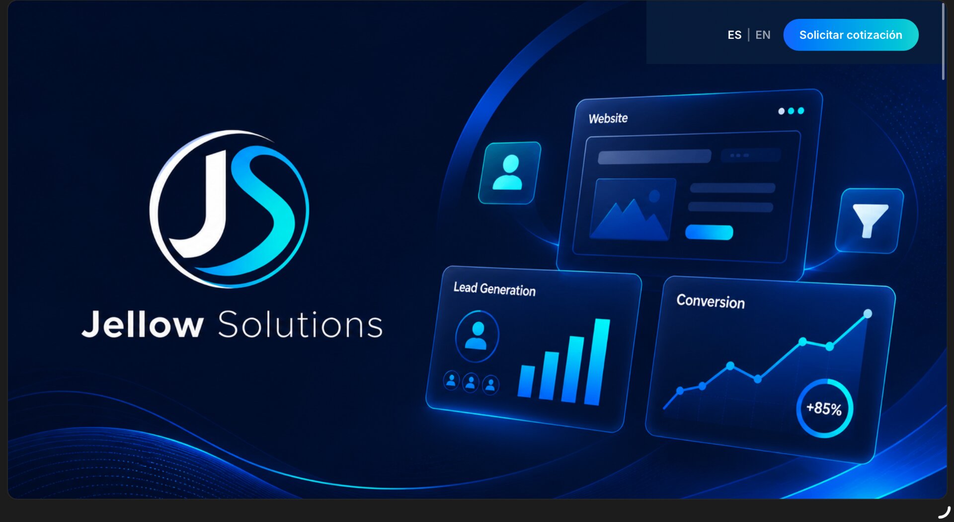 Jellow Solutions: dashboards, generación de leads y conversión web